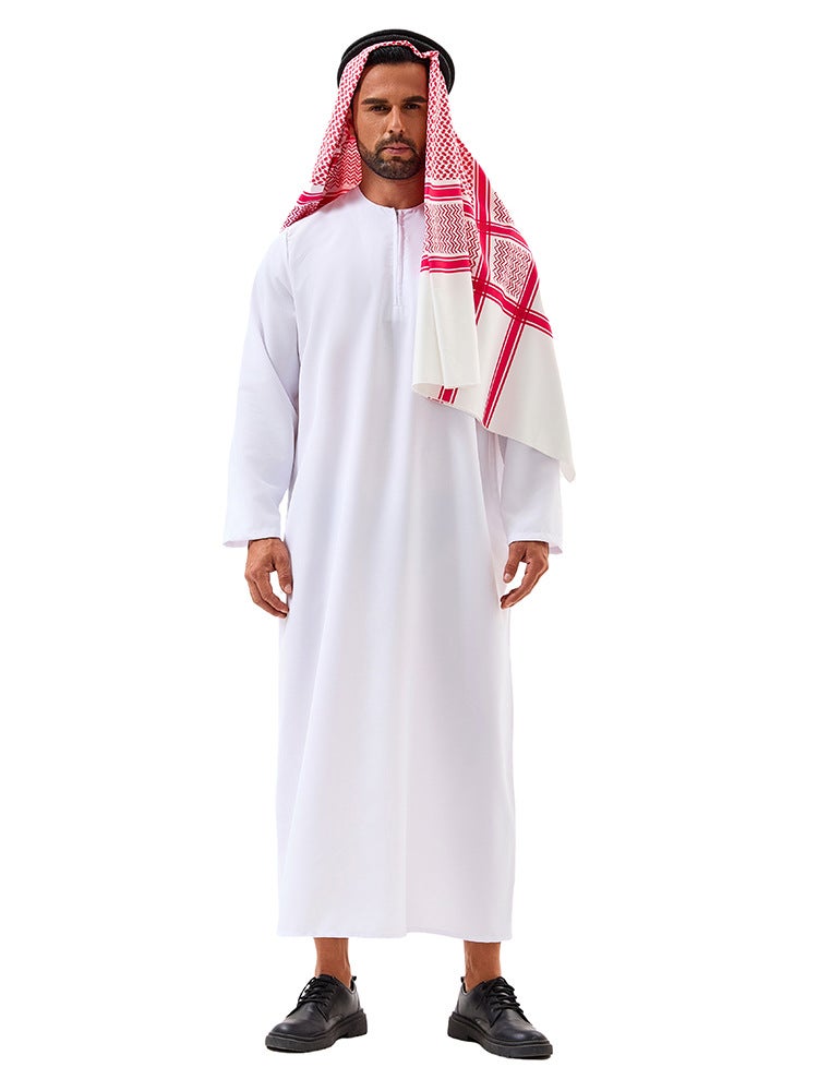 Unisex Arabian Style Costume Robe – Polyester Dubai Cosplay Outfit for Men and Women - Image 5